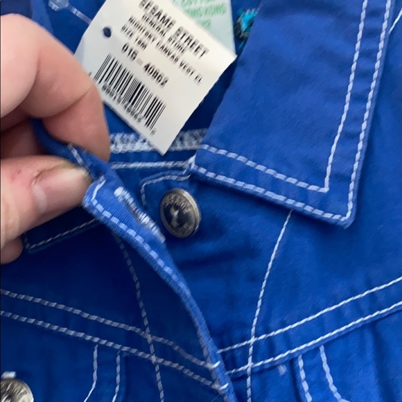 Sesame Street blue vest Elmo embroidered Vintage - Picture 4 of 4